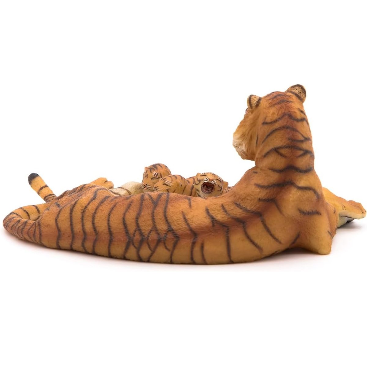 Figurine Tigresse couchée allaitant marron, PAPO