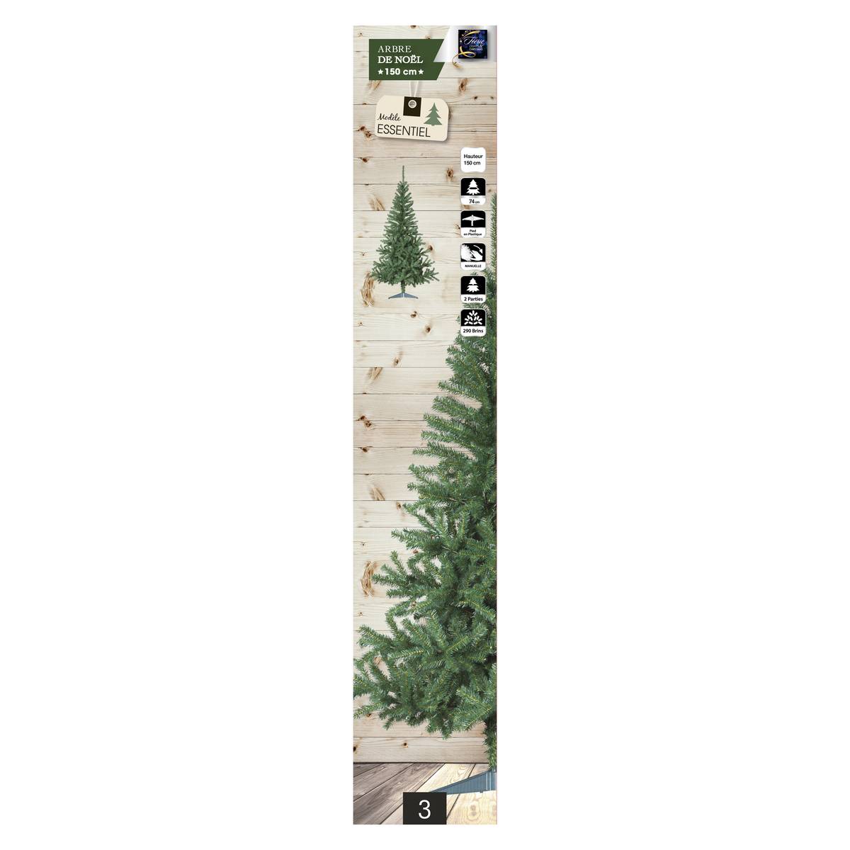 Sapin Essentiel 150 cm vert vert, FEERIC LIGHTS & CHRISTMAS