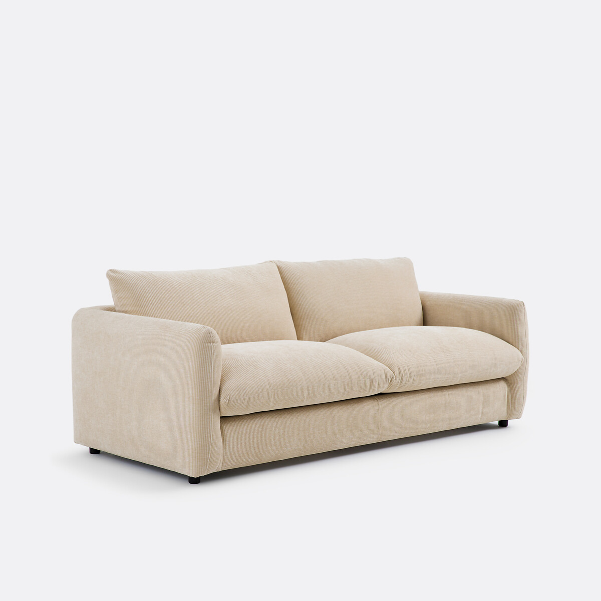Canapé 2, 3, 4 places, velours côtelé gaufré Yde beige, LA REDOUTE INTERIEURS