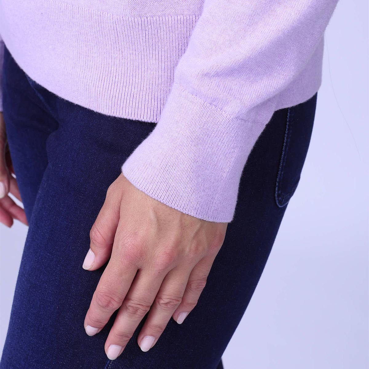 Pull Halexa lilas, MISE AU GREEN