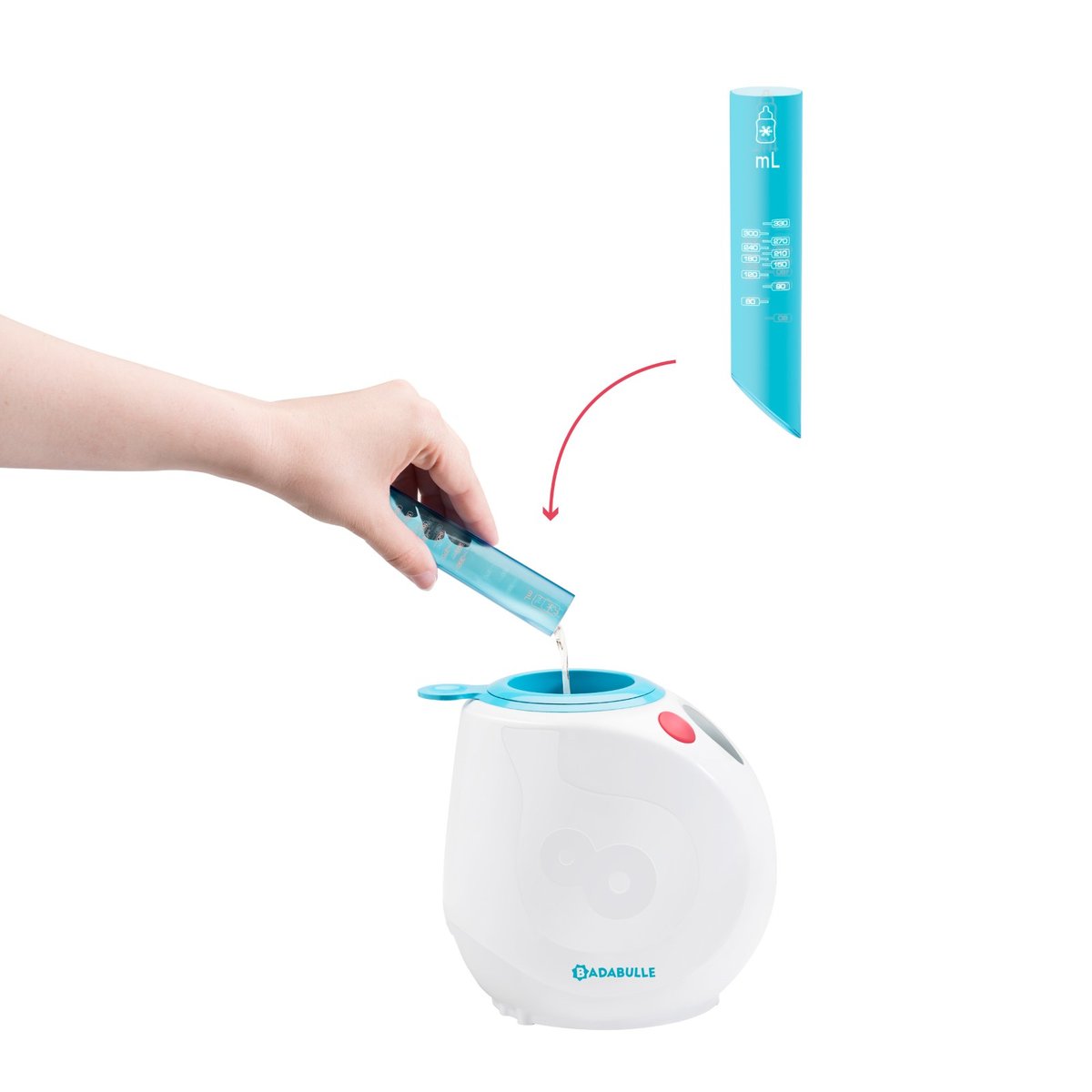 Chauffe‑biberon maison et voiture ultra rapide blanc, BADABULLE