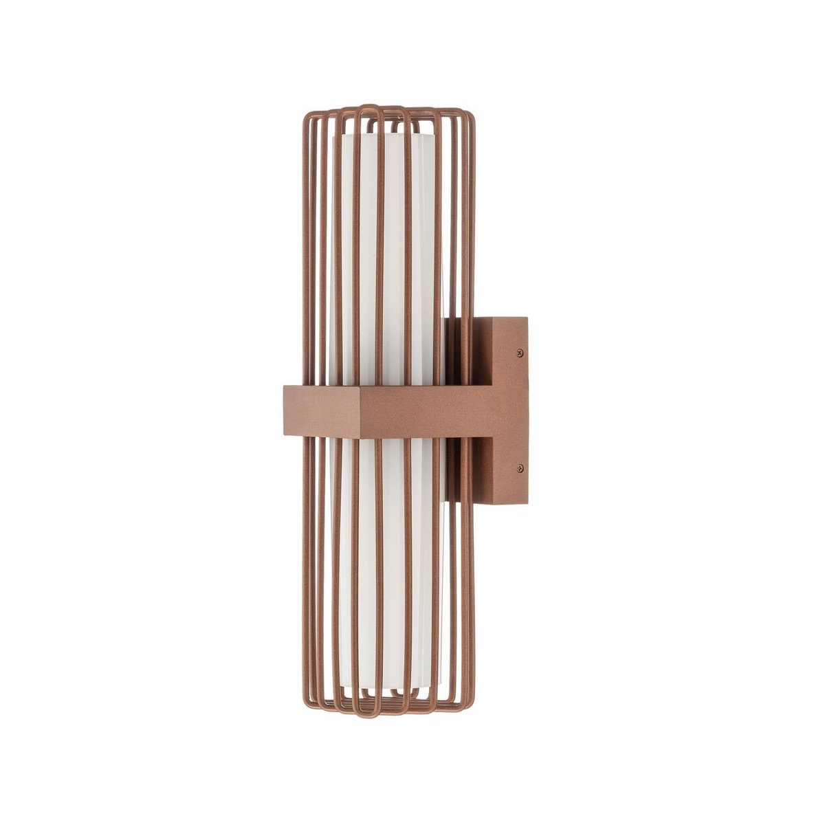 Applique extérieure en aluminium moderne rouille, blanc, LUCANDE