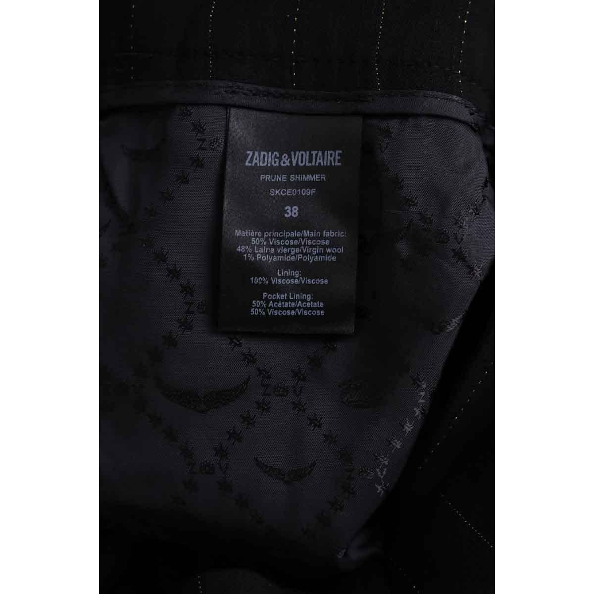 Pantalon droit - Très Bon État noir, ZADIG&VOLTAIRE