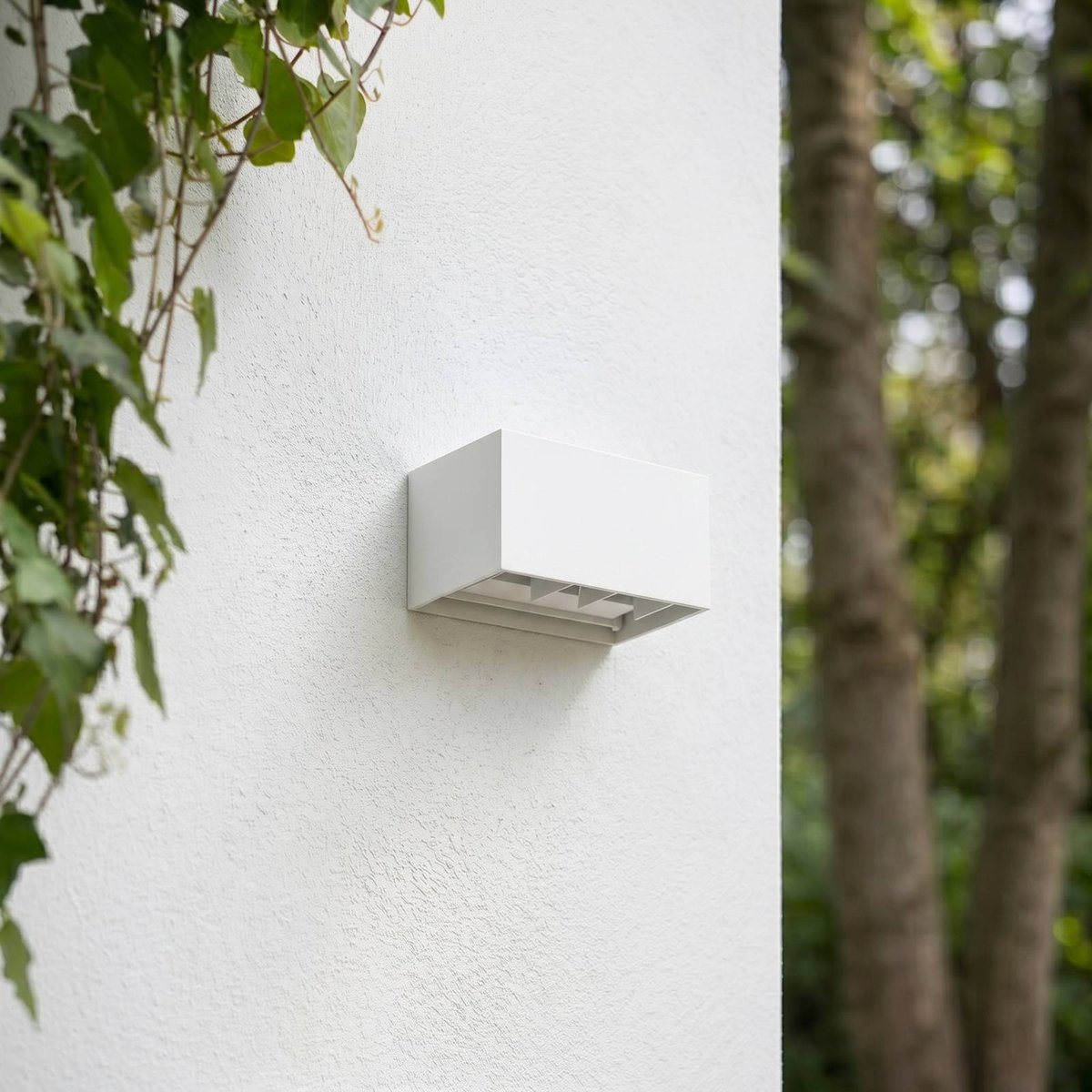 Applique extérieure en aluminium moderneLED blanc, LINDBY