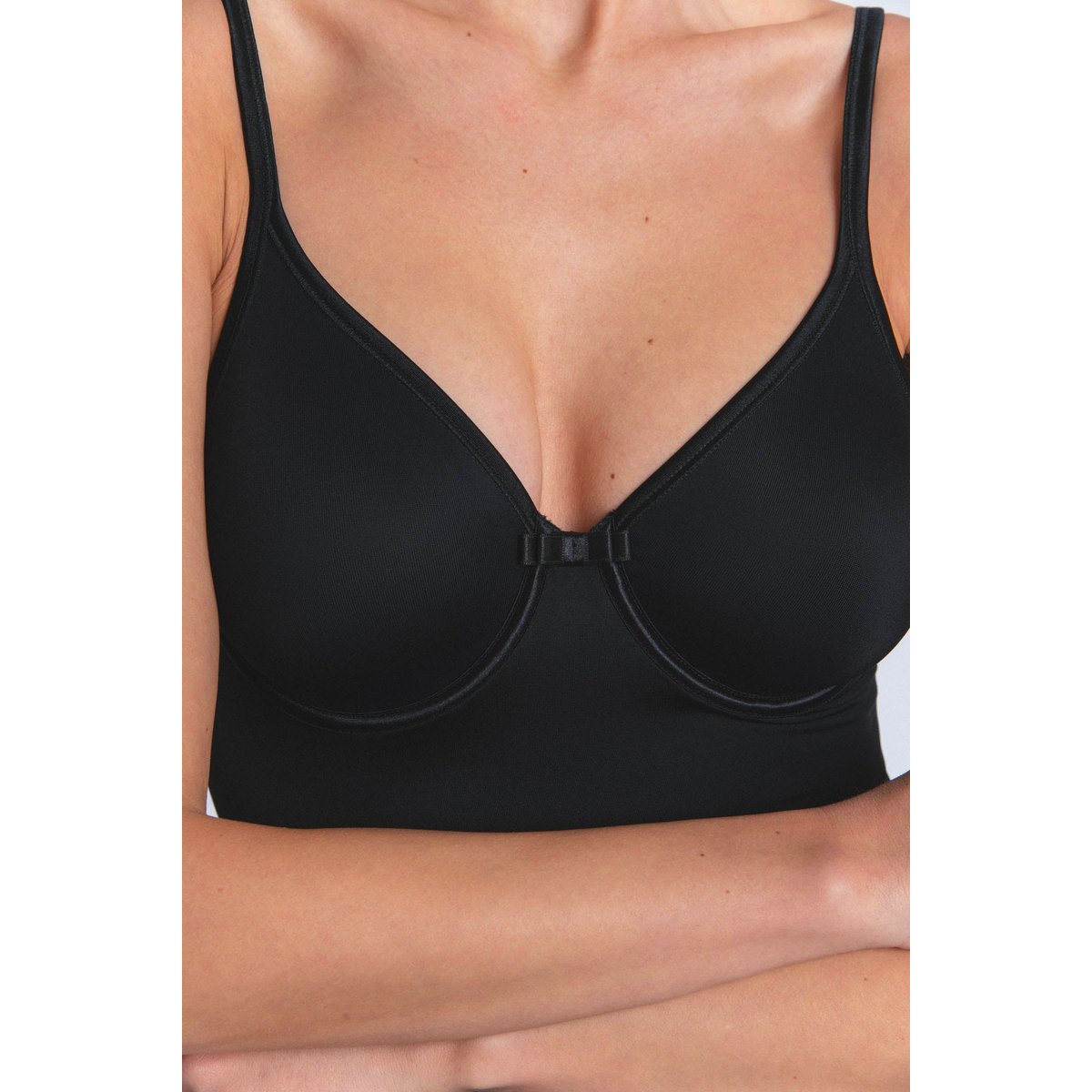 Body avec armatures en microfibre NUAGE PUR noir, MAISON LEJABY