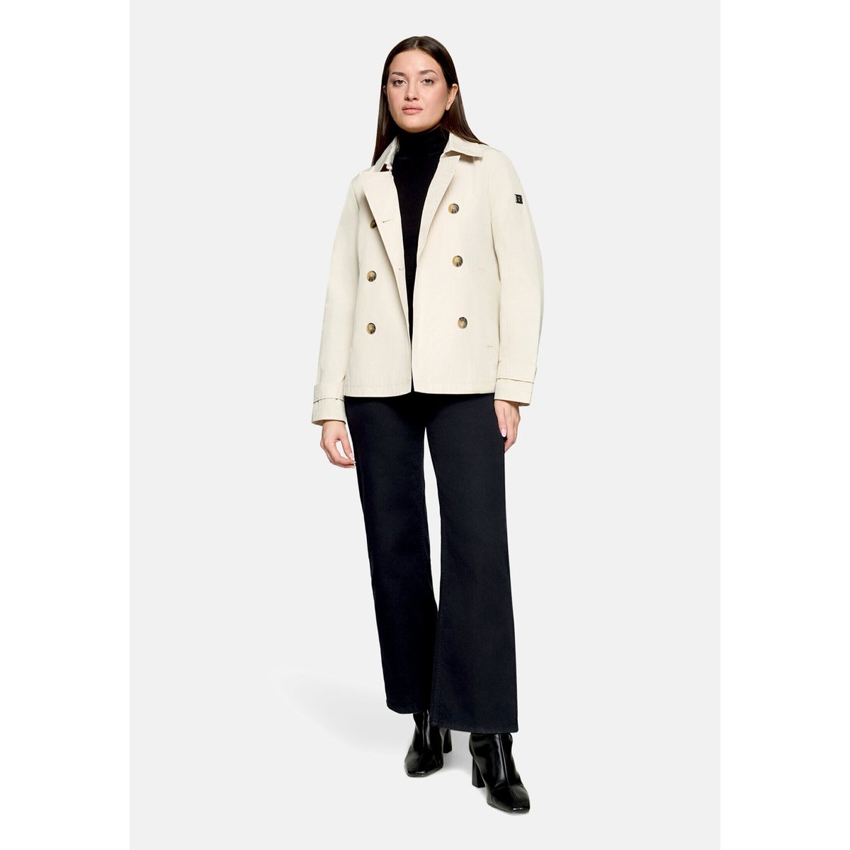 Manteau court à col white sand, BETTY BARCLAY