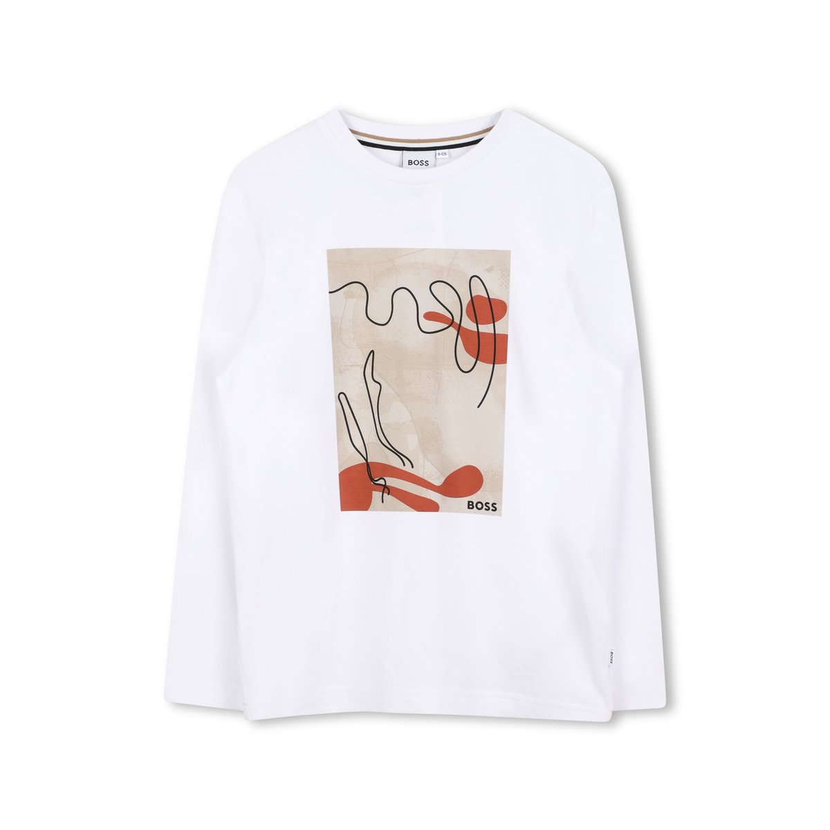 T-shirts à manches longues blanc blanc, BOSS KIDSWEAR