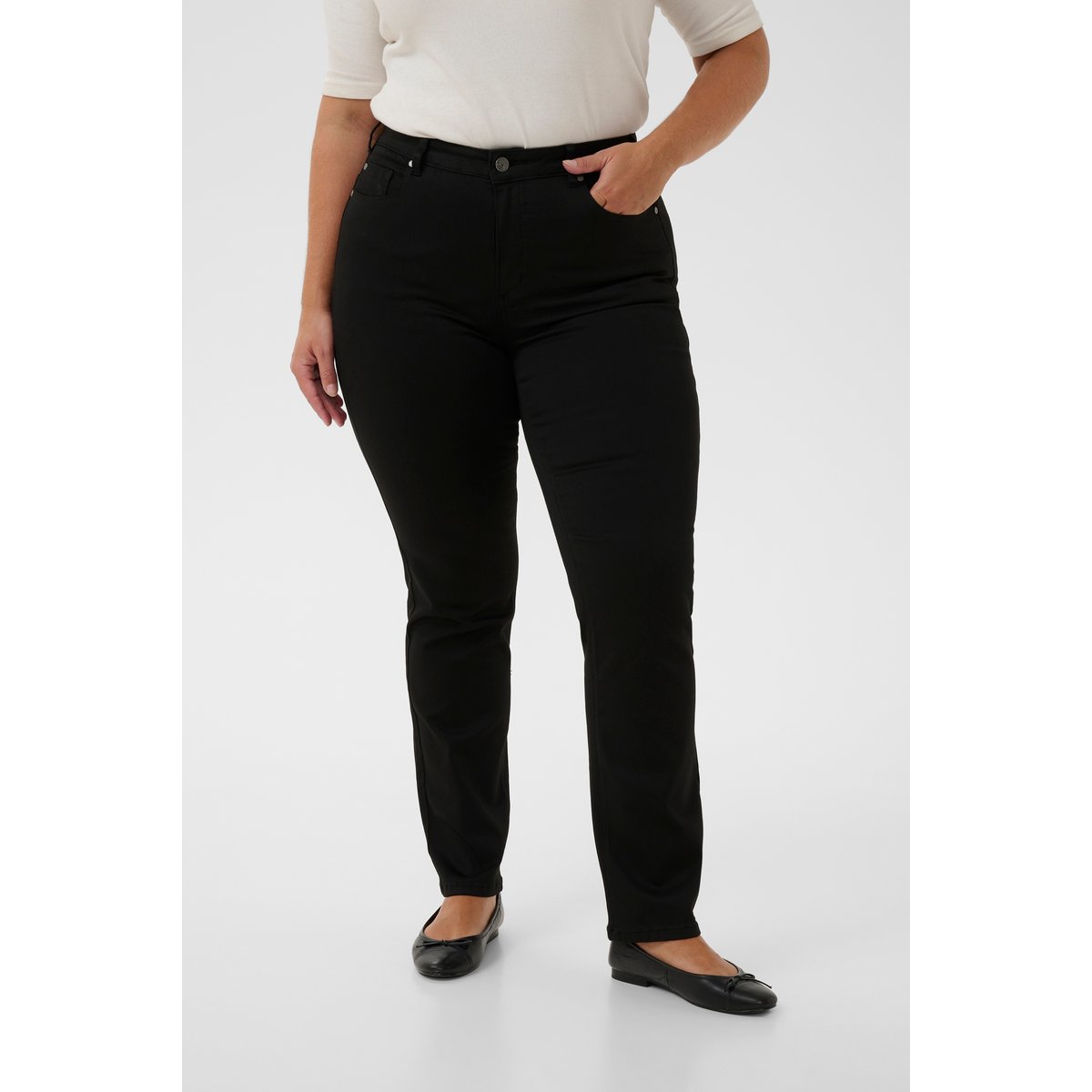 Jeans noir, KAFFE CURVE