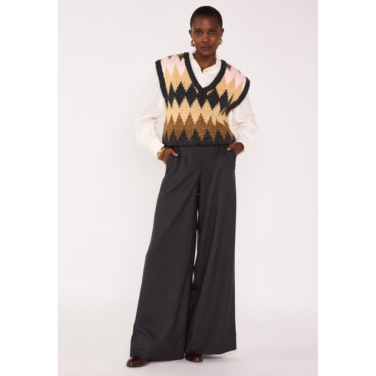 Pull sans manches BLAZE BIS beige, Maison 123