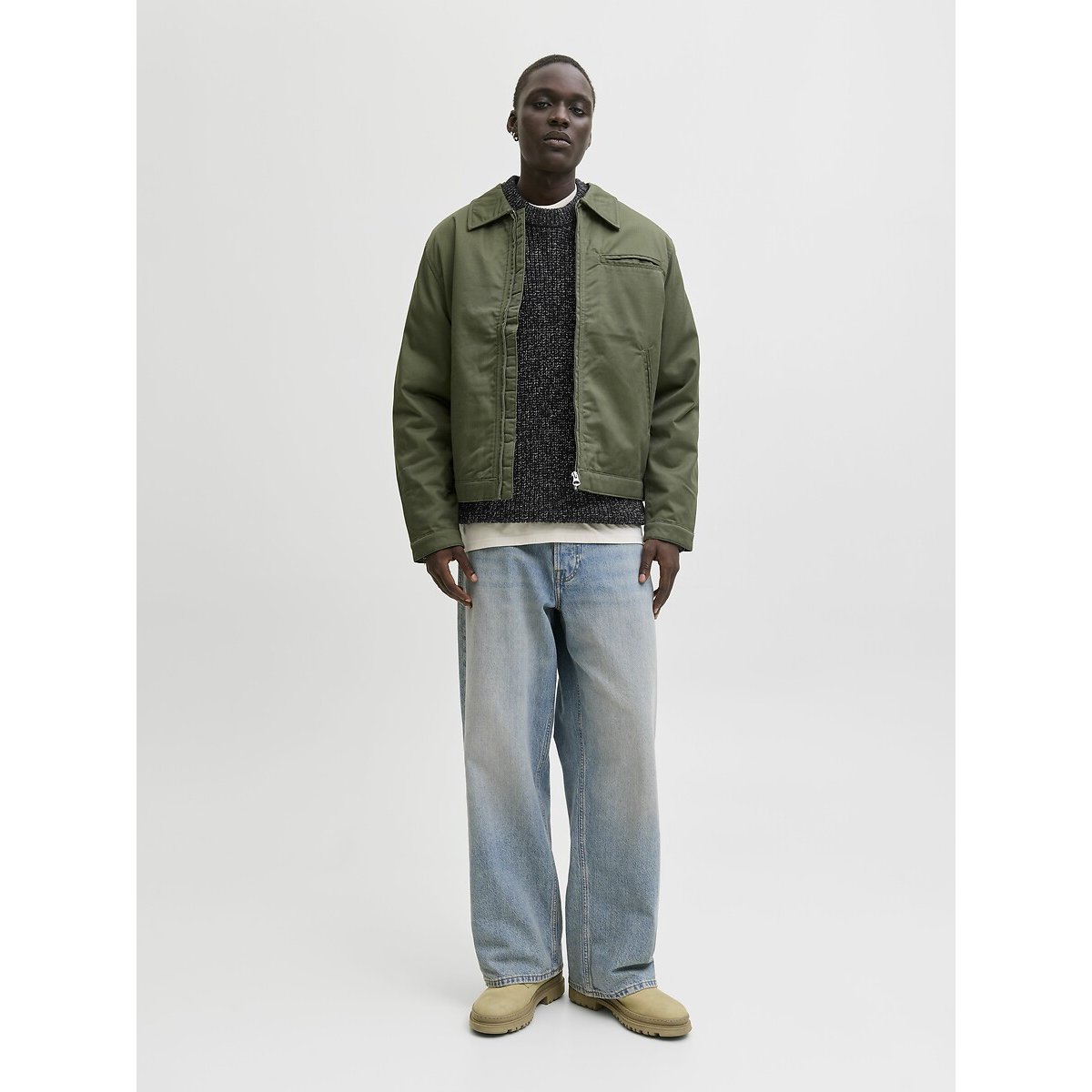 Maglione girocollo blu, JACK & JONES