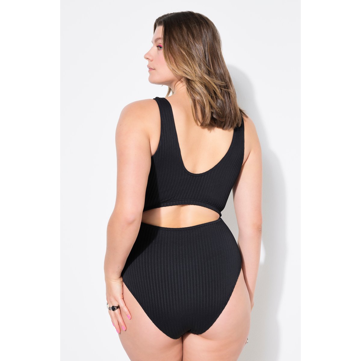 Maillot de bain 1 pièce esprit bikini noir, STUDIO UNTOLD