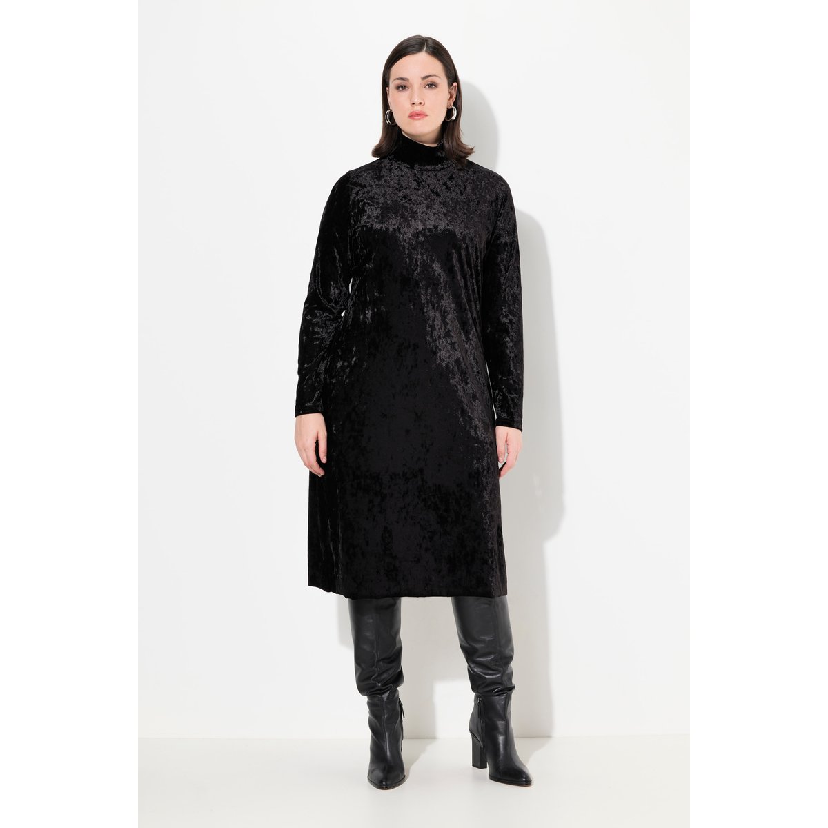 Robe maxi en velours noir, ULLA POPKEN