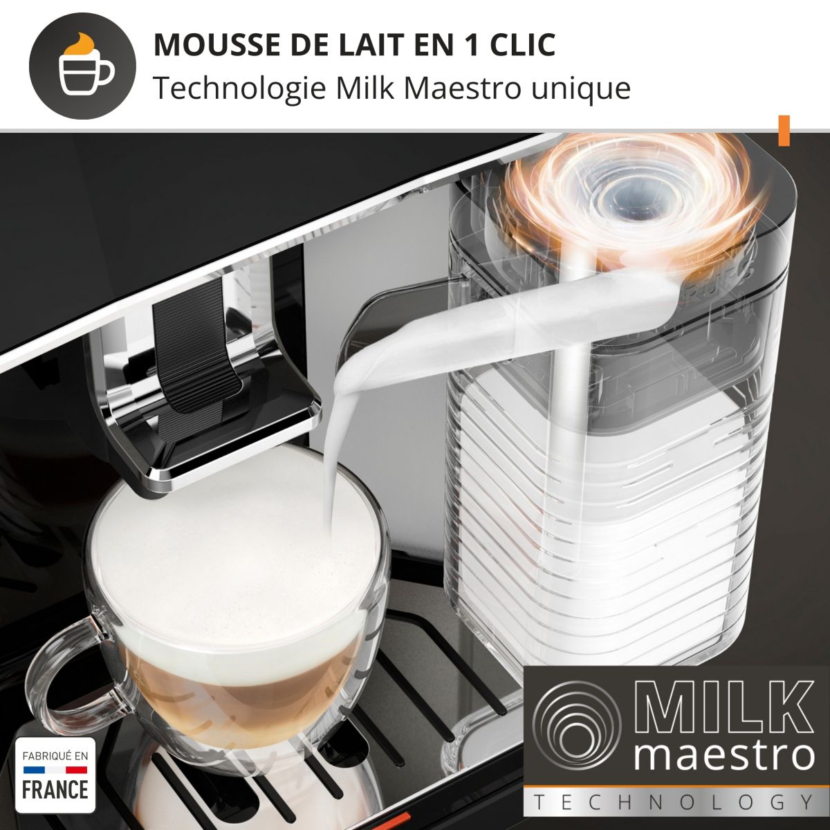 Expresso Broyeur Sensation lait EA912HF1 couleur unique, KRUPS