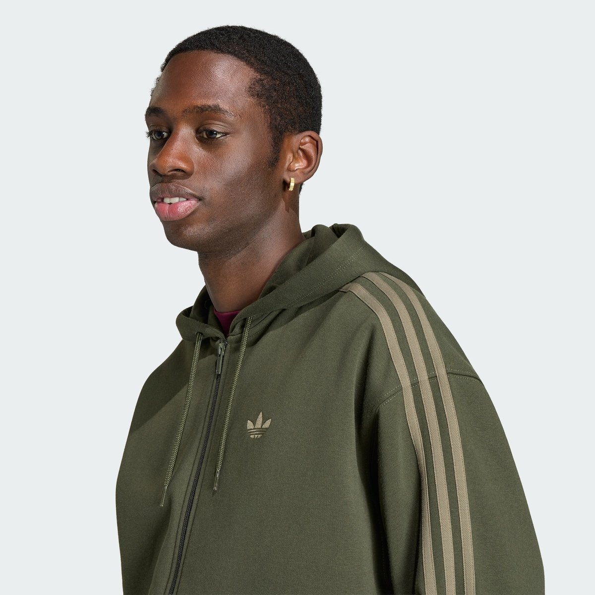 Veste À Capuche Zip Intégral Oversize Adidas Adicolor Veste À Capuche Zip Intégral Oversize Adidas Adicolor night cargo, adidas Originals