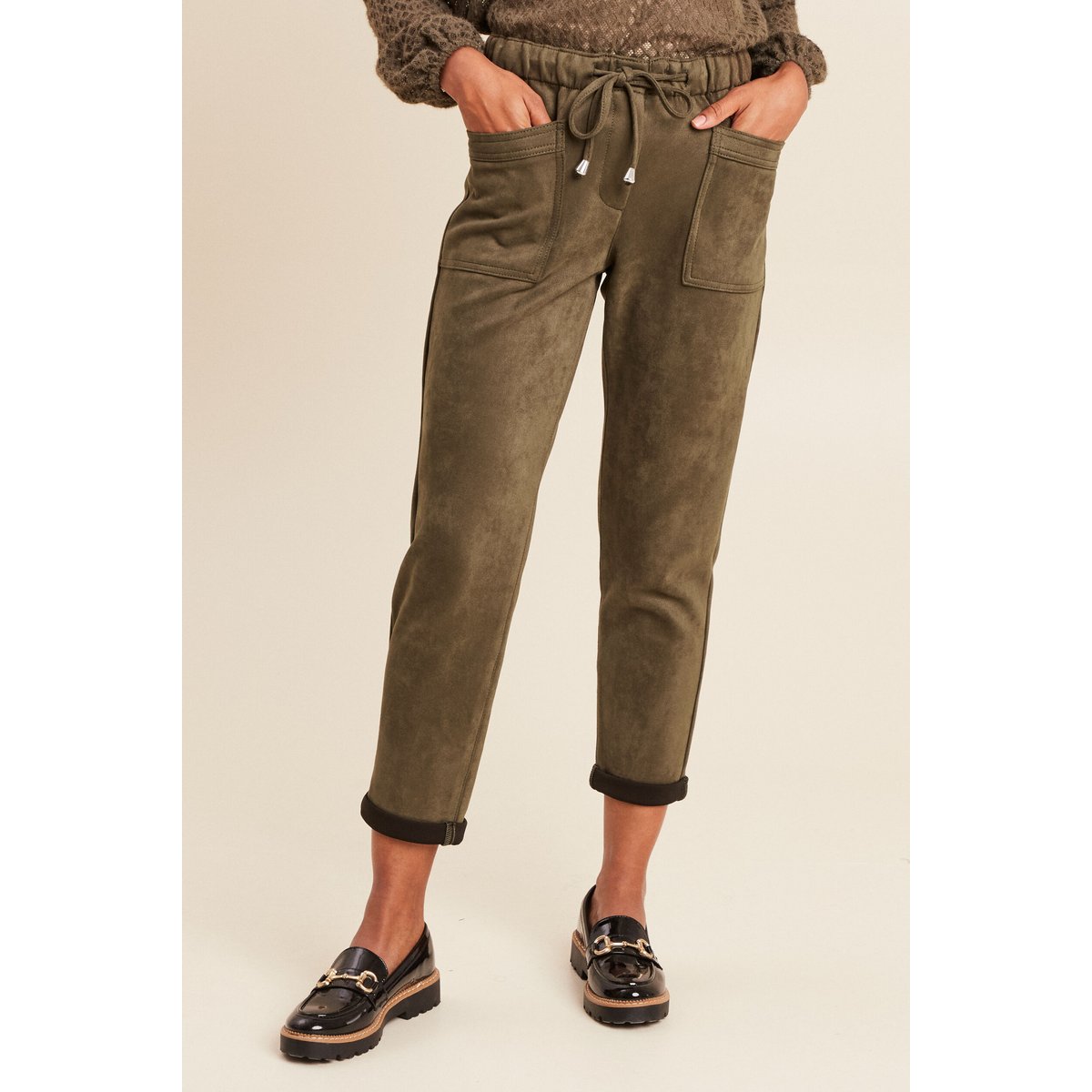 Pantalon jogpant 7/8ème vert kaki, BREAL