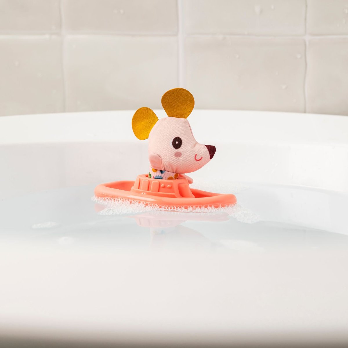 Jouet de bain Bâteau rose, marron, LILLIPUTIENS