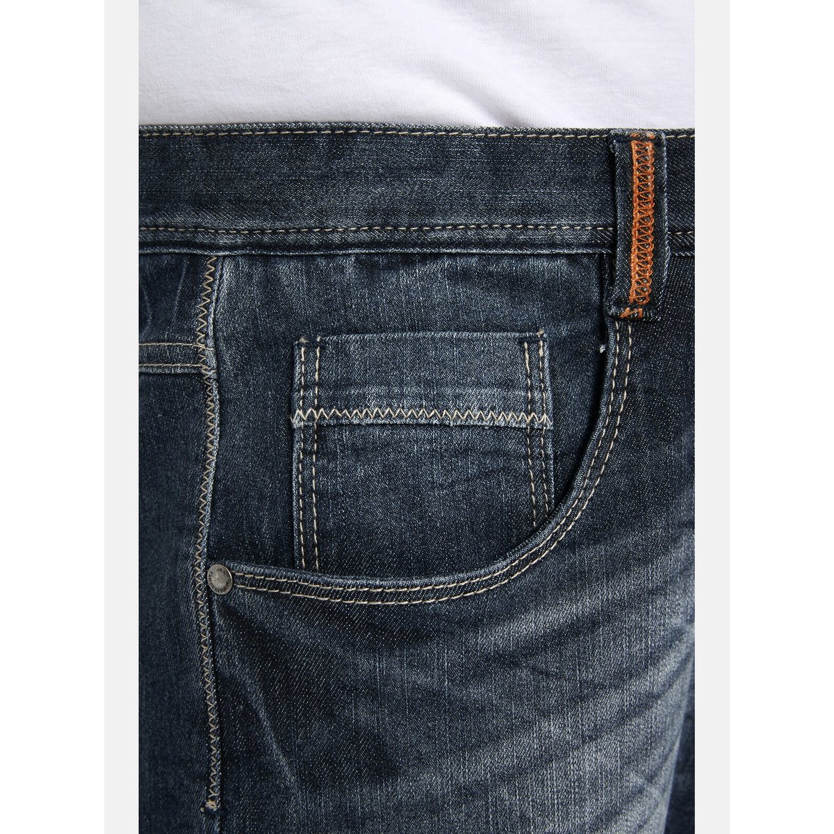 Jean taille basse JURIEN bleu foncé, JAN VANDERSTORM