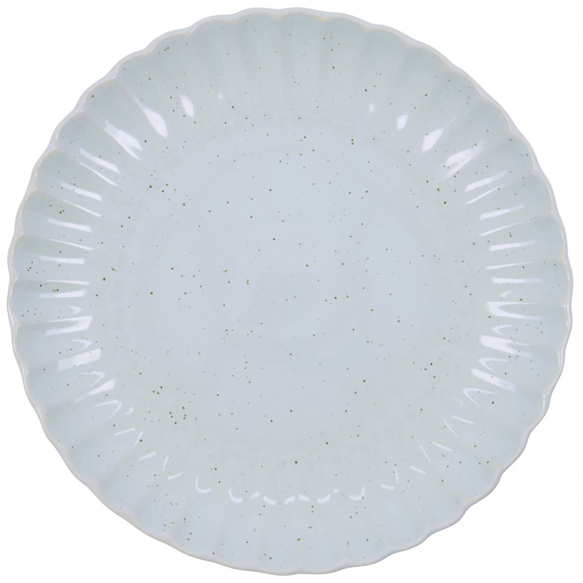 Assiette en grès Scallop dia 26 cm bleu clair, HOUSE DOCTOR