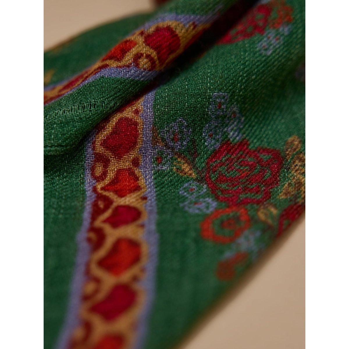 Bandana imprimé en laine green, CYRILLUS