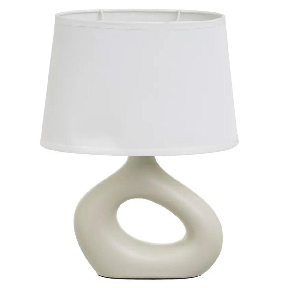 Lampe à poser céramique beige 23x13x30cm beige, WADIGA