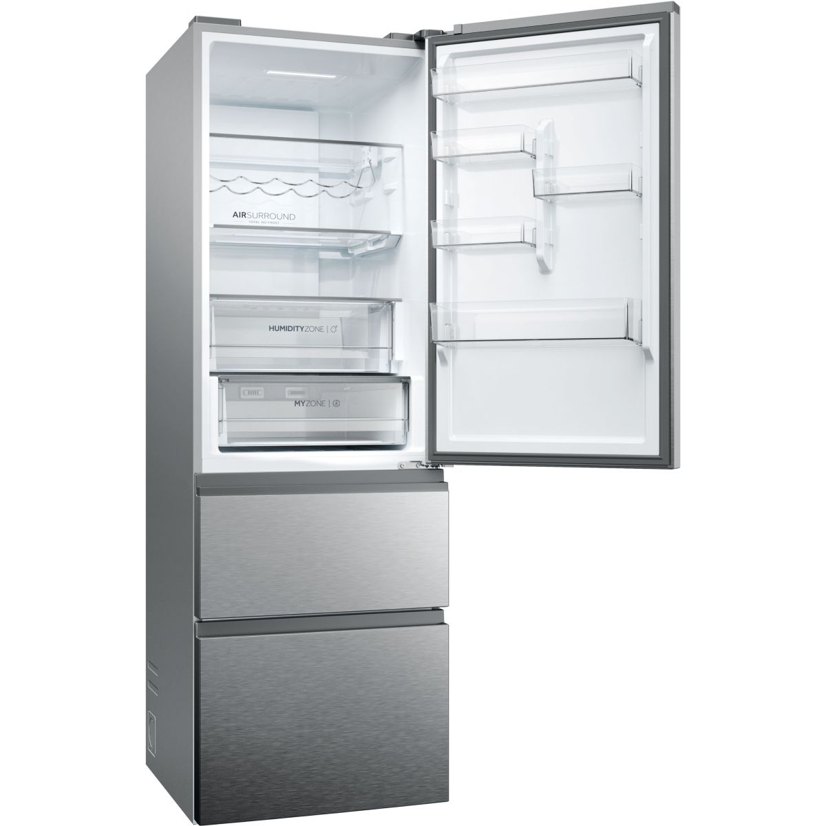 Réfrigérateur combiné HTW5618CNMG couleur unique, HAIER
