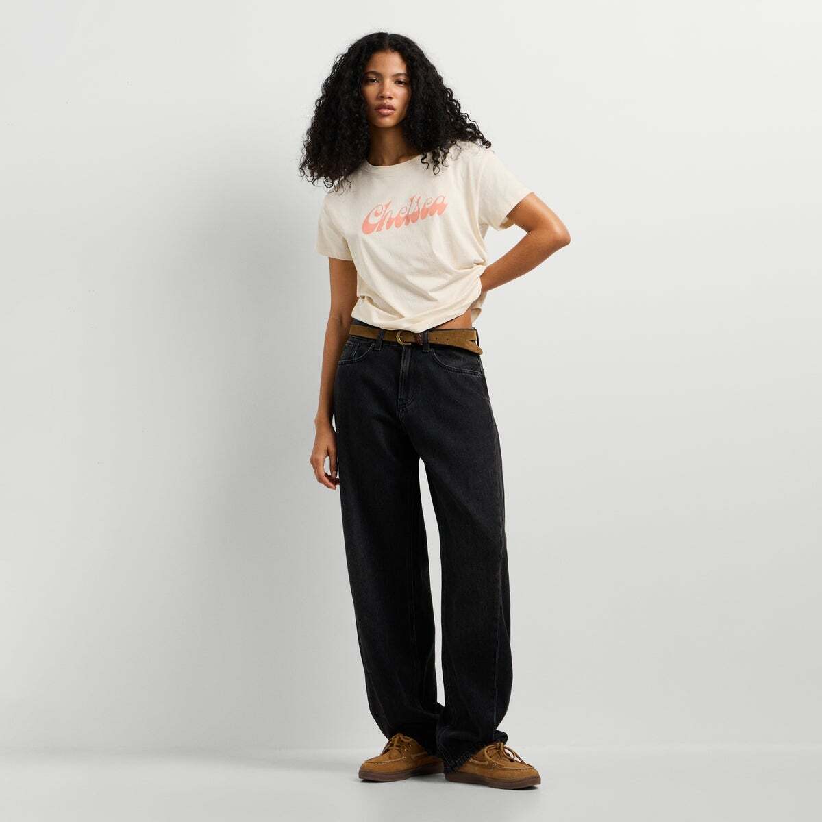 T-Shirt Avec Imprimé Graphique blanche toile, PEPE JEANS