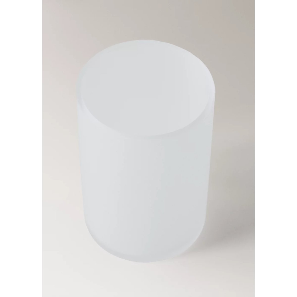 Gobelet à brosse à dents en verre dépoli blanc, MANGO HOME