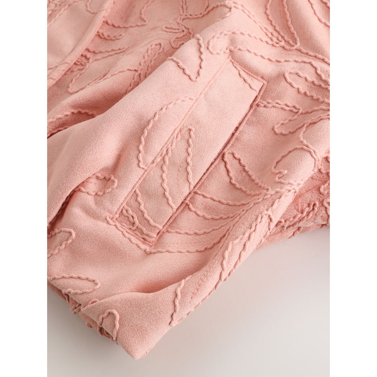 Blouson aviateur brodé en suédine rose, NEXT