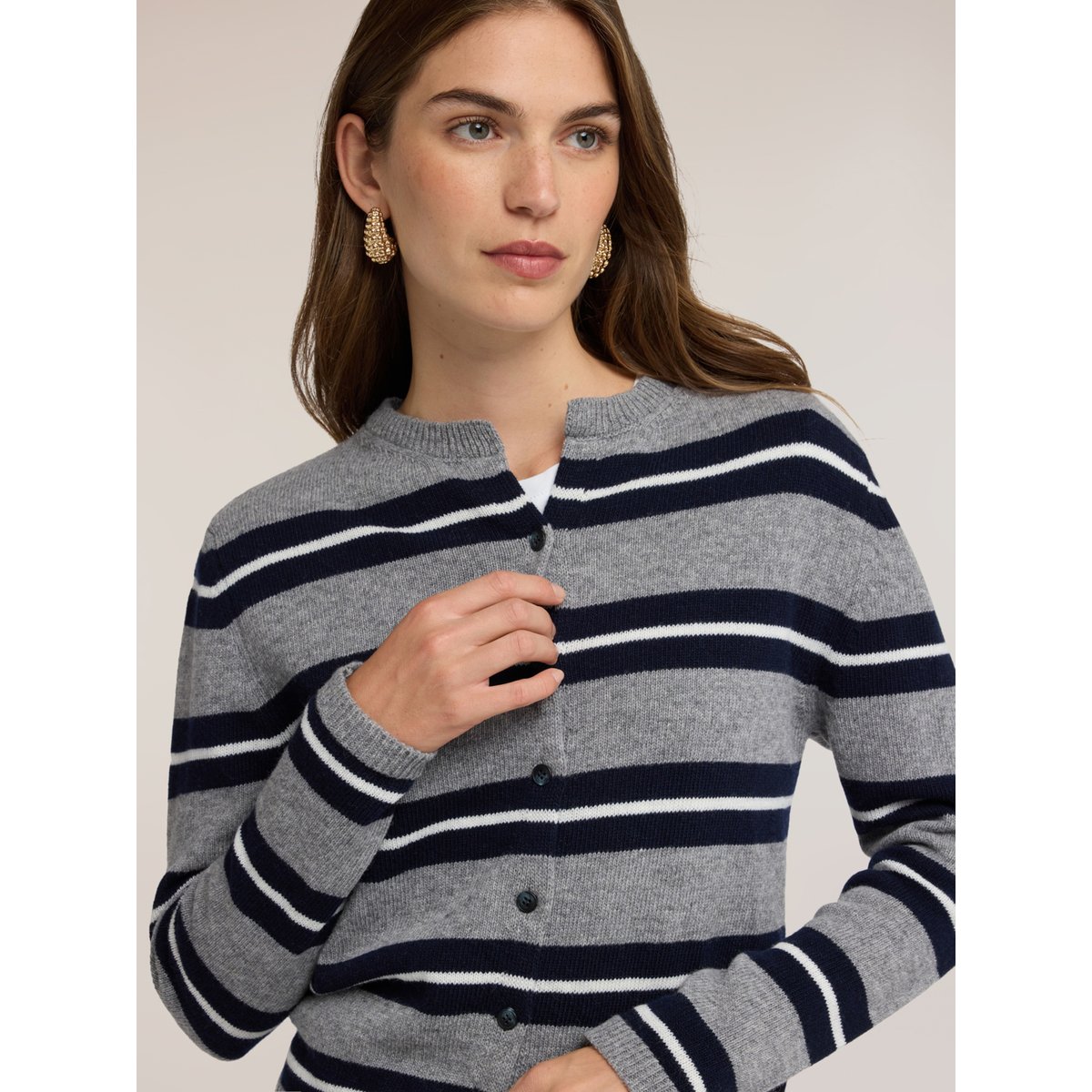 Cardigan à rayures bleu, MOTIVI