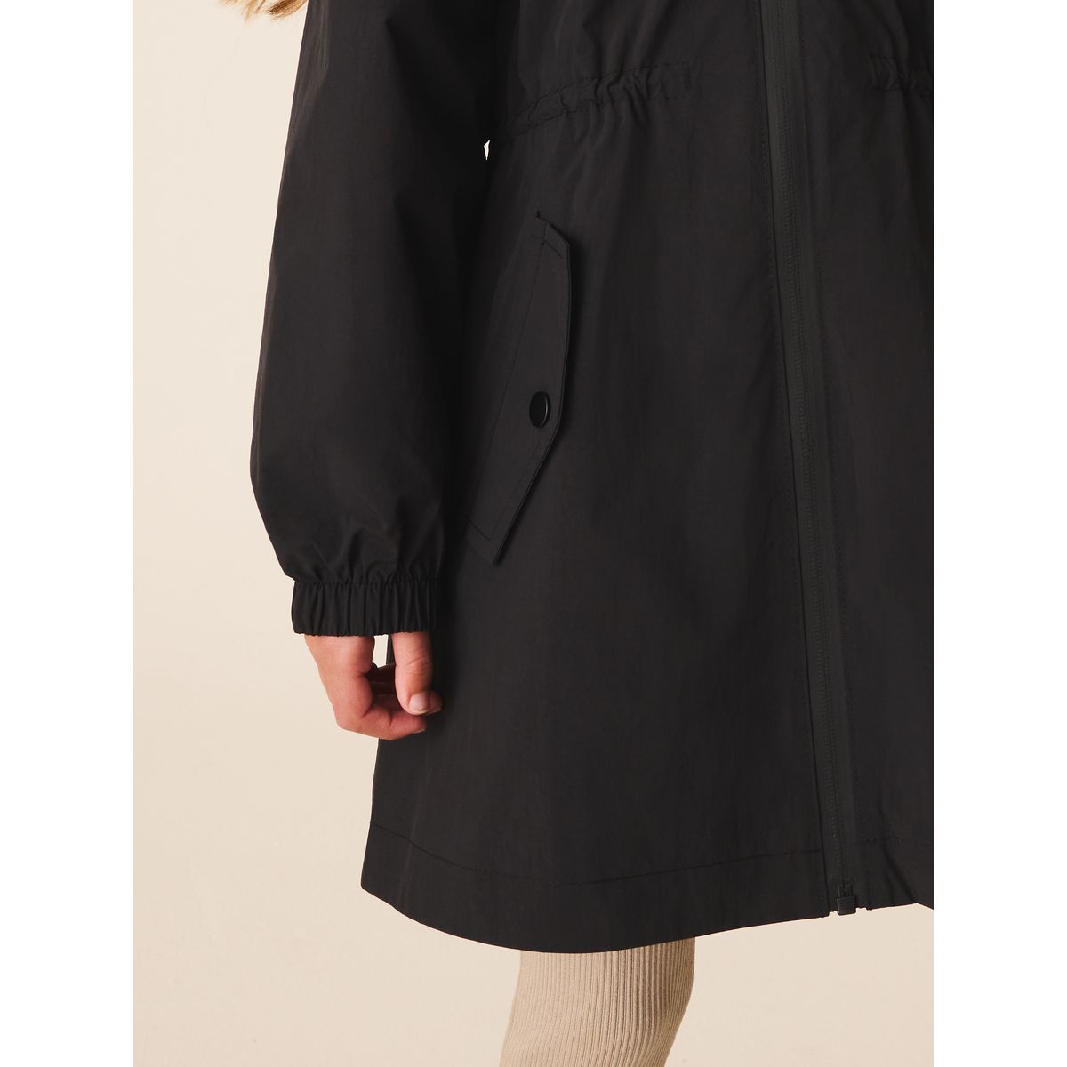 Manteau imperméable à doublure polaire noir, NEXT