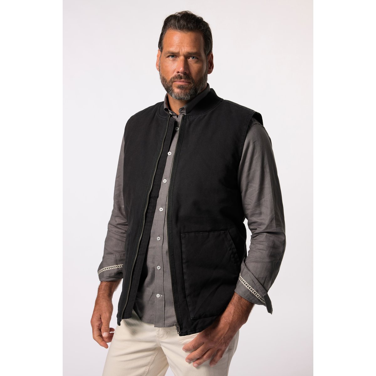 Gilet en toile noir, JP1880