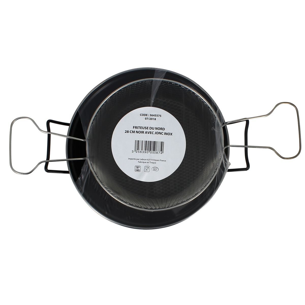 Friteuse du nord en acier émaillée 28cm noir, MENASTYL