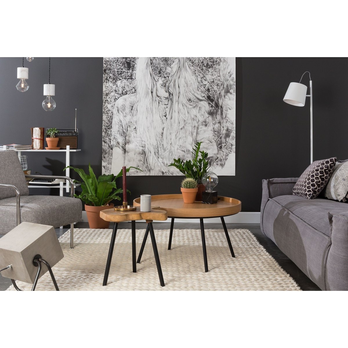 Lampadaire design Buckle Head - deco blanc, D'ARPEJE