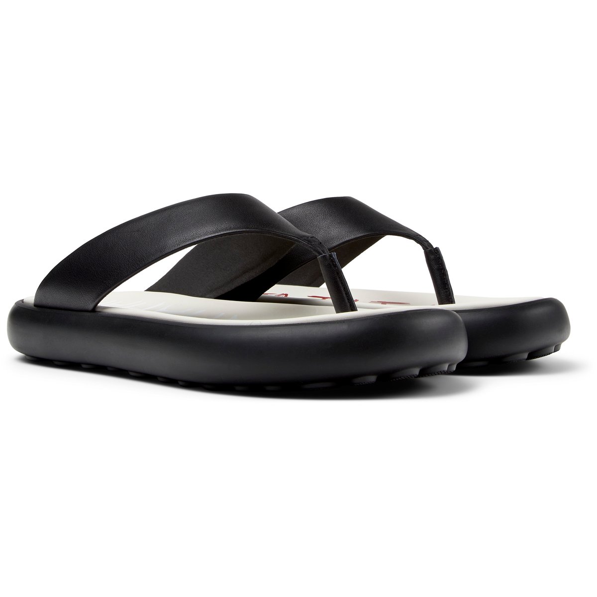 Sandales Pelotas Flota Sandal Twins cuir noir, CAMPER