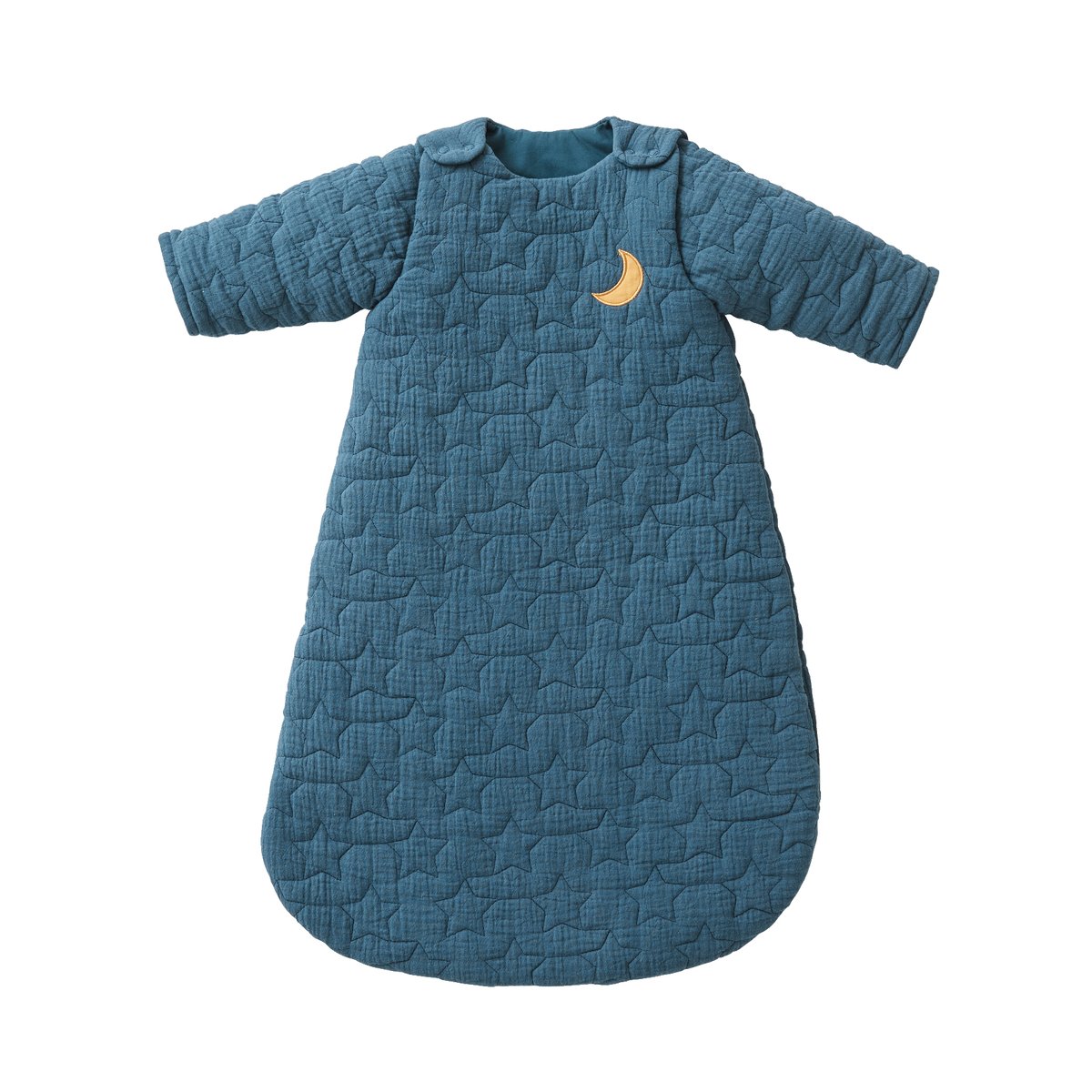 Gigoteuse hiver quiltée manches amovibles en gaze de coton bio* NUITS DE RÊVE marine, VERTBAUDET