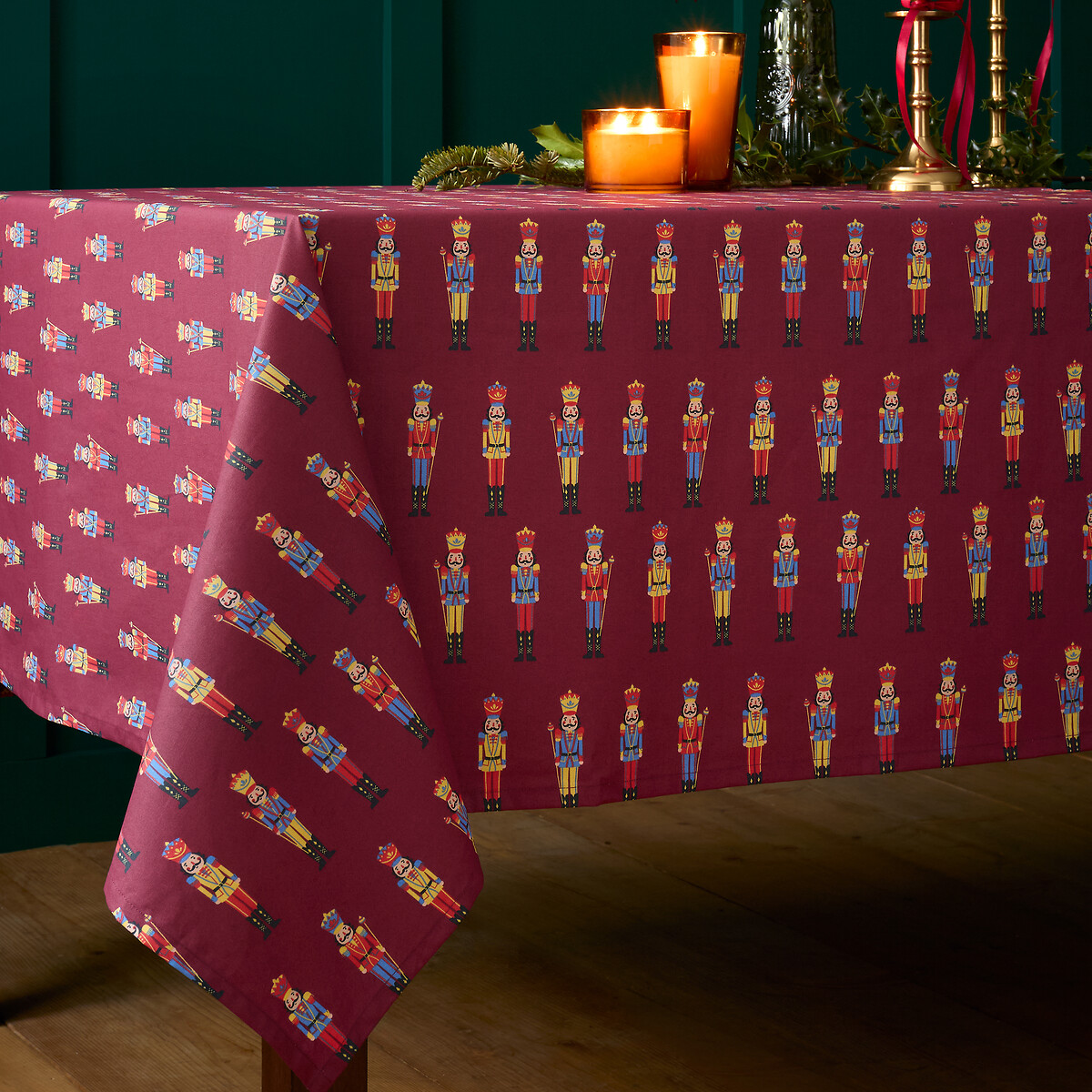 Christmas Nutcracker Cotton Table Cloth plum, CATHERINE LANSFIELD