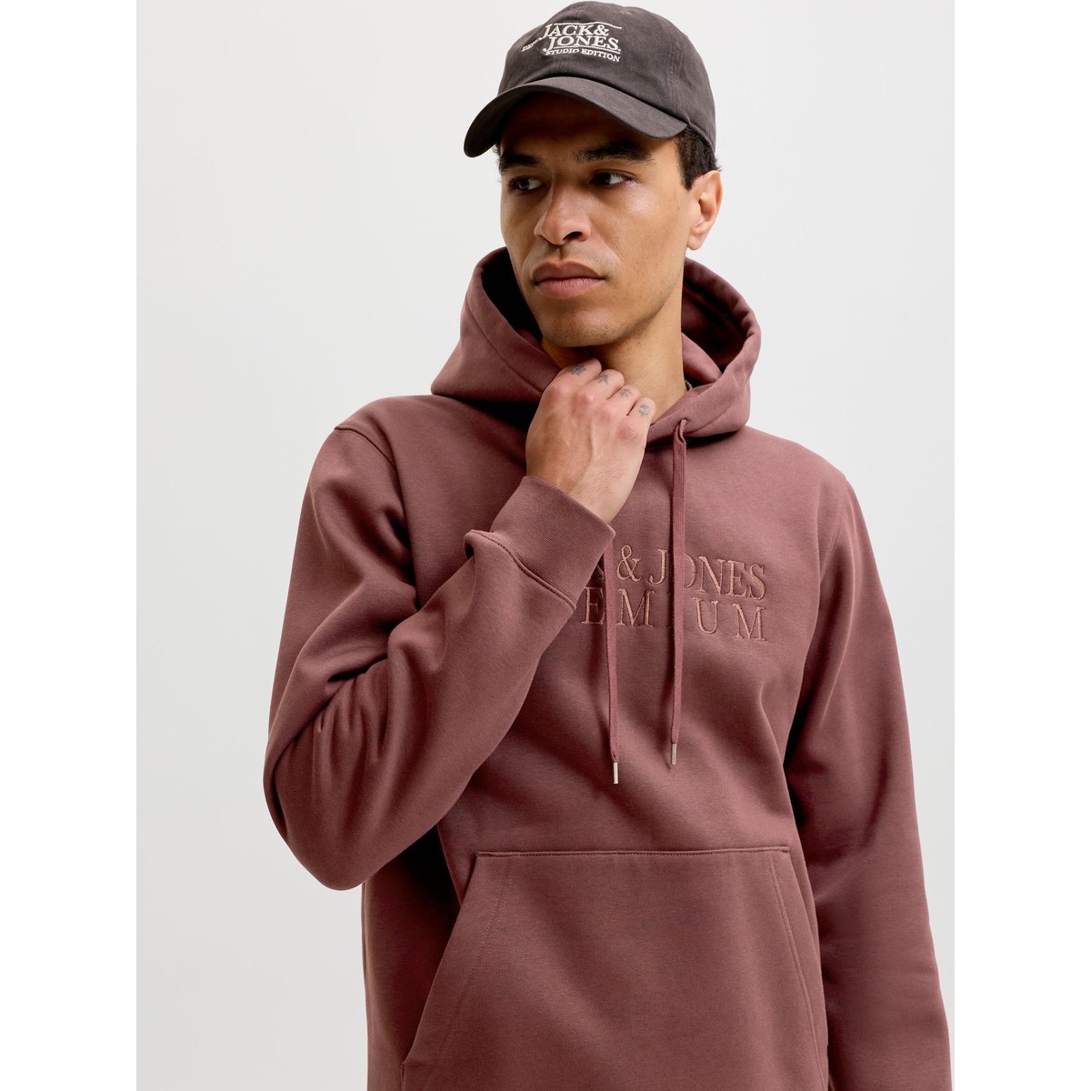 Sweat À Capuche bitter chocolate, JACK AND JONES PREMIUM