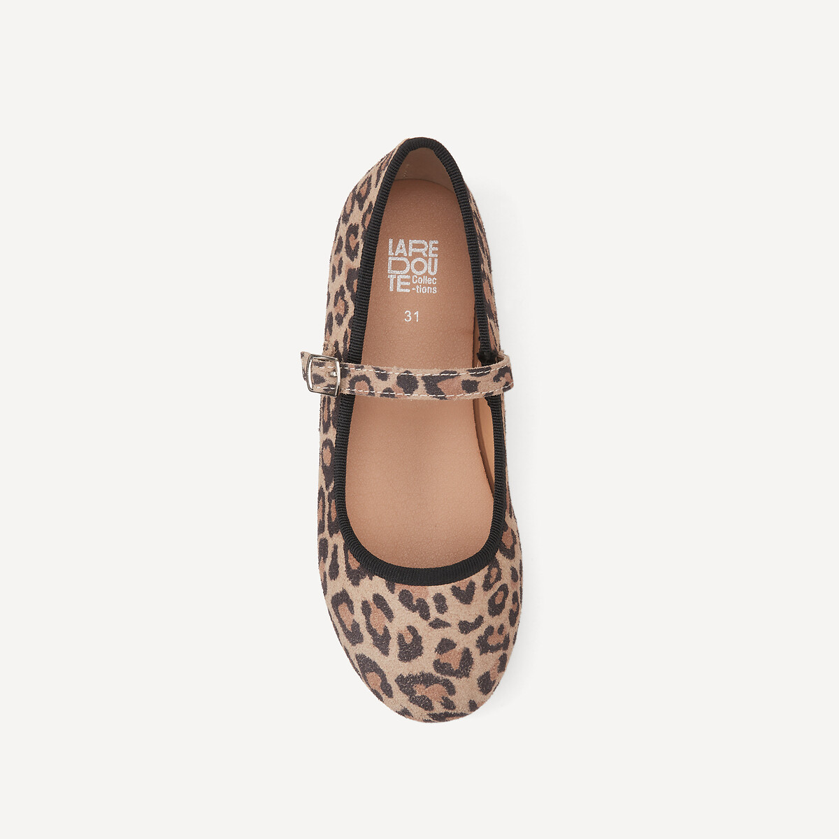 Kids Suede Ballet Pumps in Leopard Print leopard print, LA REDOUTE COLLECTIONS