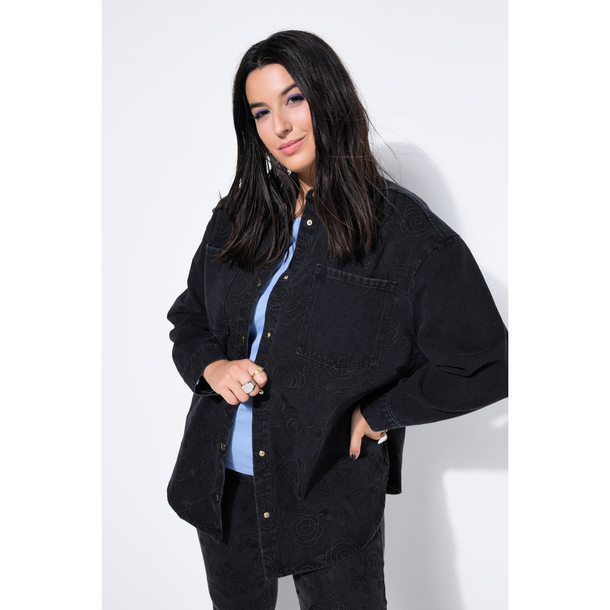 Chemise en jean oversize noir, STUDIO UNTOLD