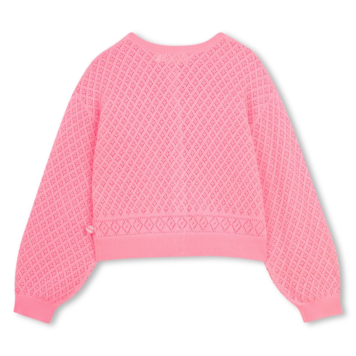 Gilet en maille ajouré rose fluo, BILLIEBLUSH
