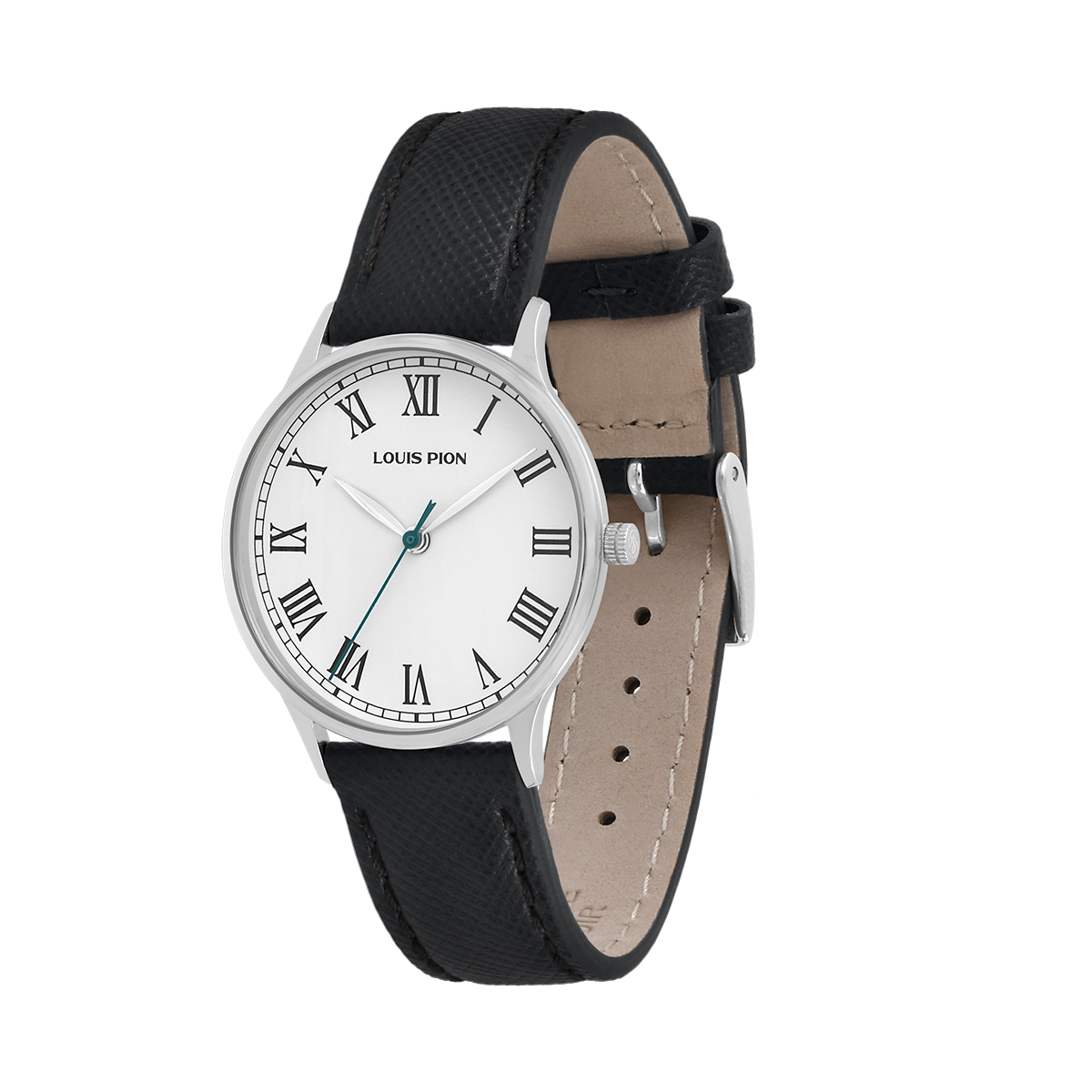 Montre Analogique VICTORIA argenté blanc noir, LOUIS PION