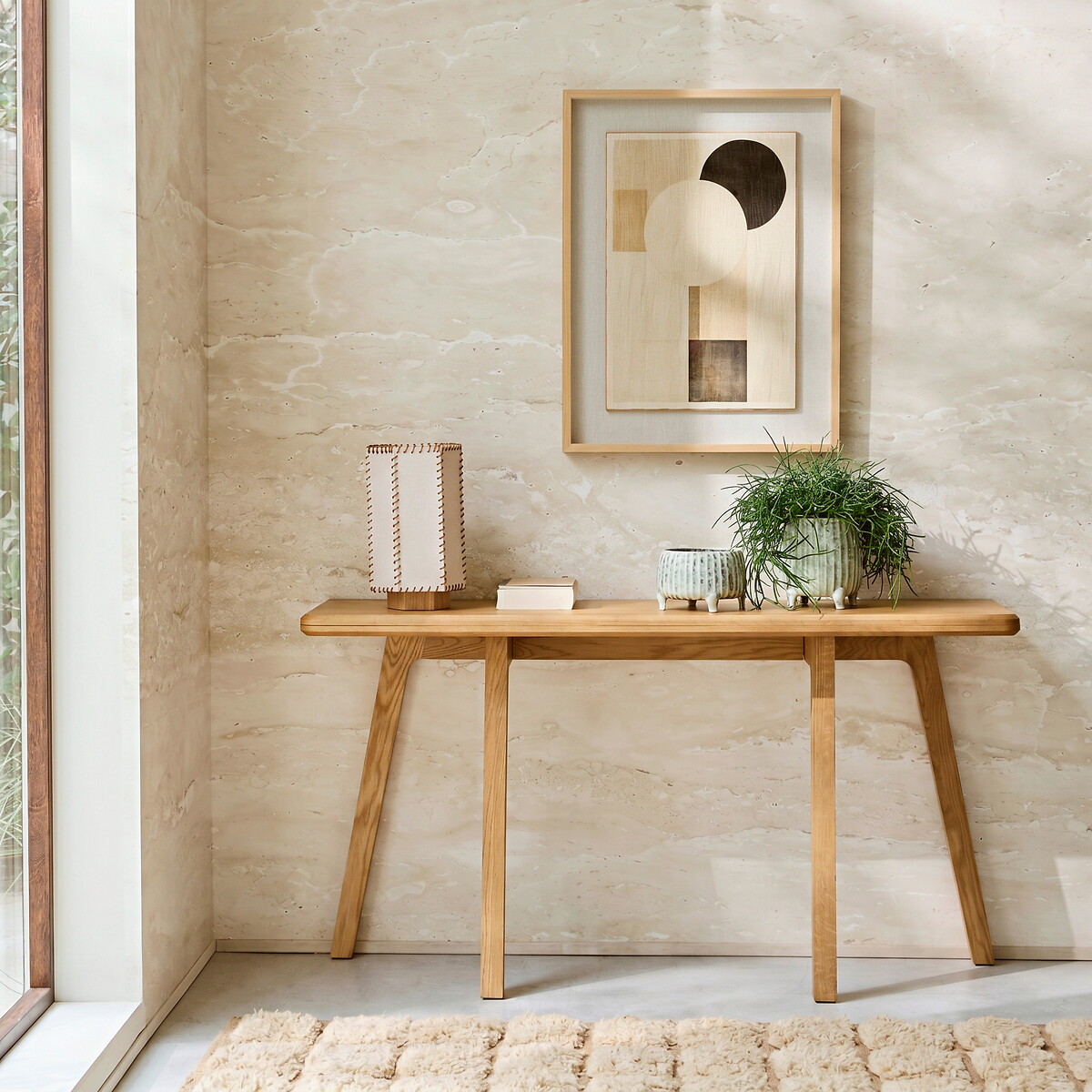 Dipinto a mano su tela, BACIA beige sabbia, AM.PM