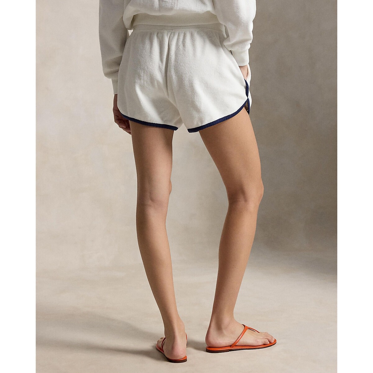 Short en éponge à taille élastiquée blanc, POLO RALPH LAUREN