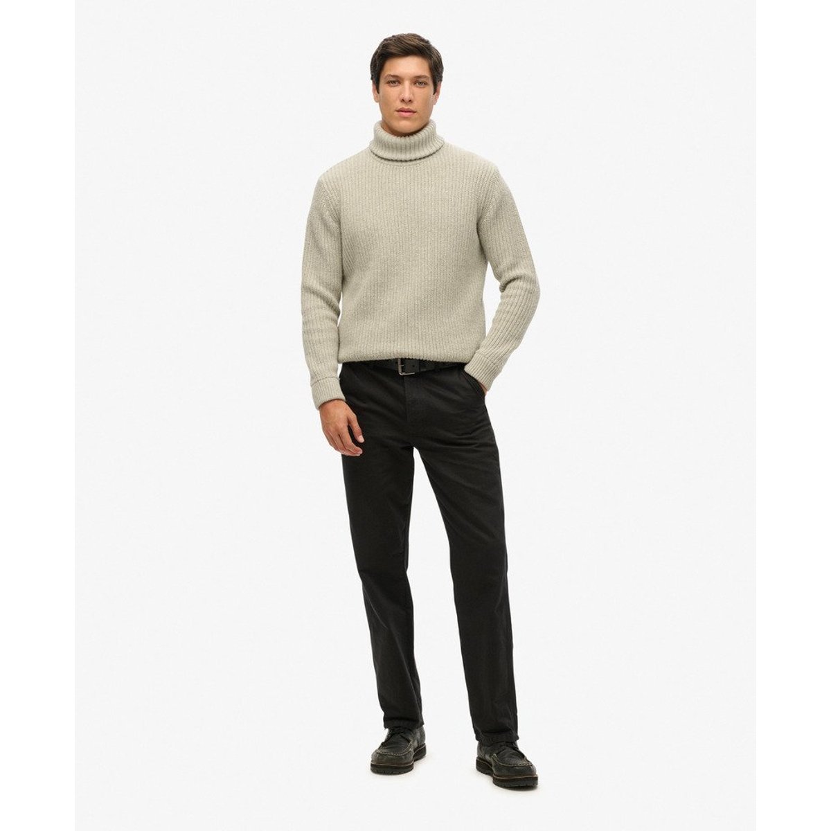 The Merchant Store-Pantalon workwear à cinq poches noir, SUPERDRY