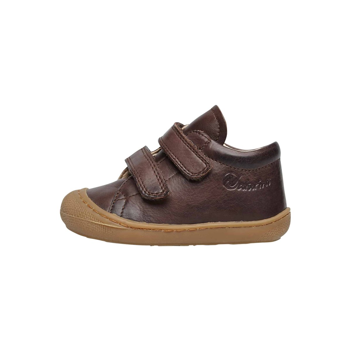 Chaussures premiers pas en cuir COCOON VL marron foncé, NATURINO