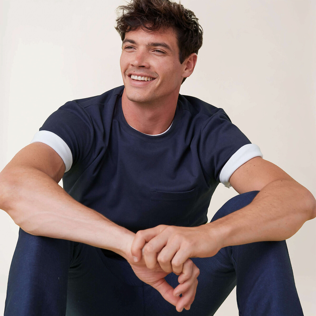 T-shirt manches courtes bleu marine, LE SLIP FRANCAIS