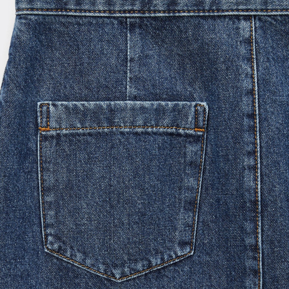 Jupe courte en denim stone denim, MONOPRIX
