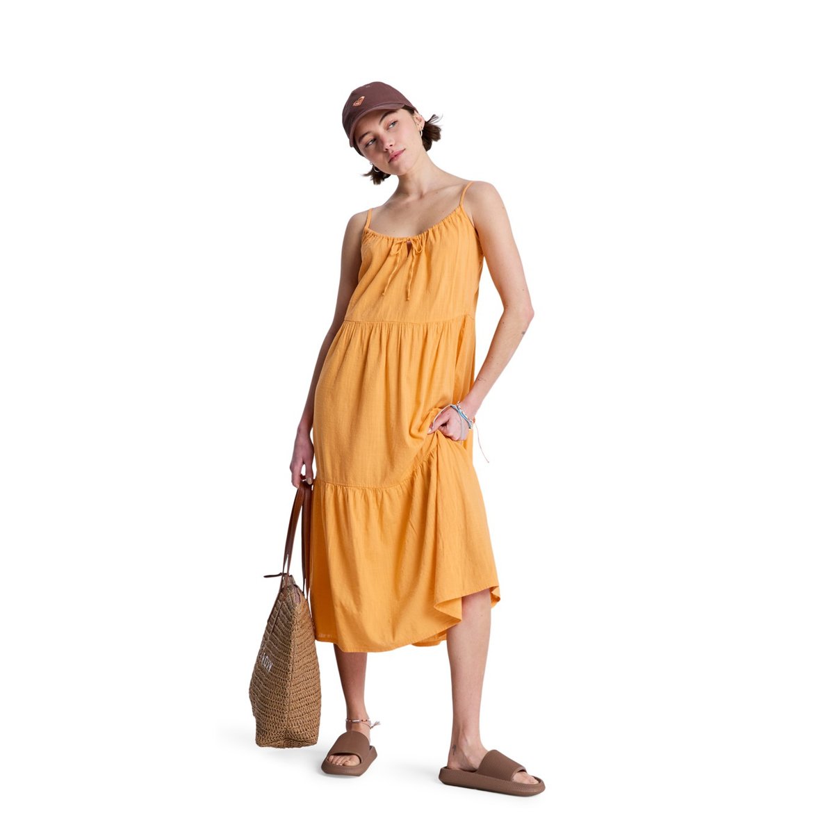 Robe trapèze DOWN THE LINE. orange papaya, ROXY