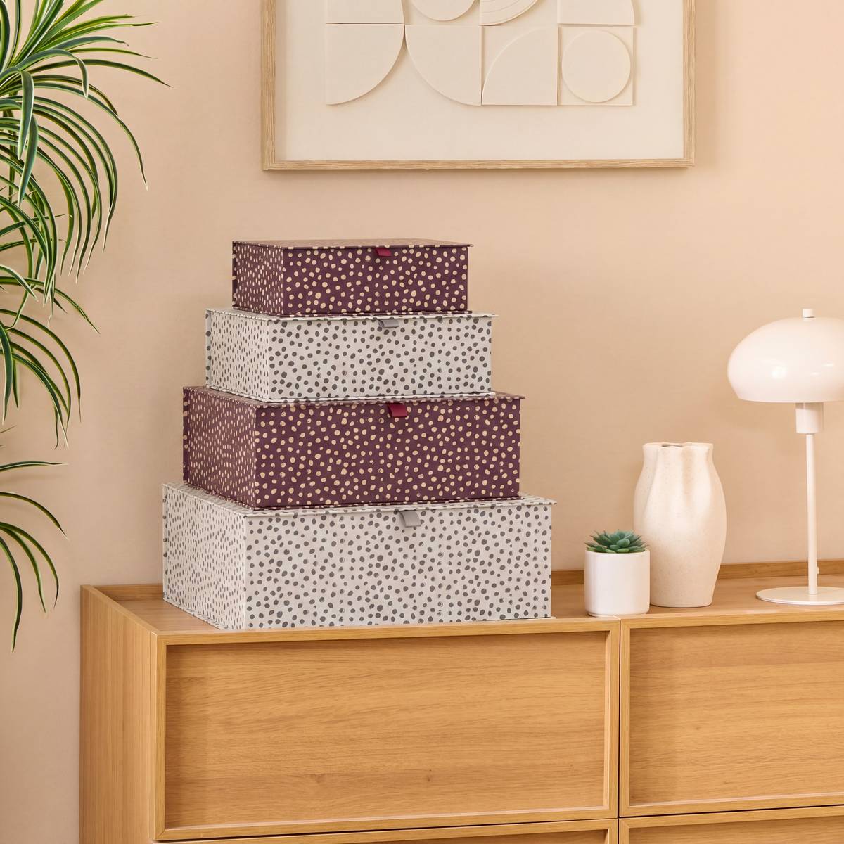 Lot de 4 boîtes rectangulaires BOXTAB multicolore, 5FIVE SIMPLY SMART