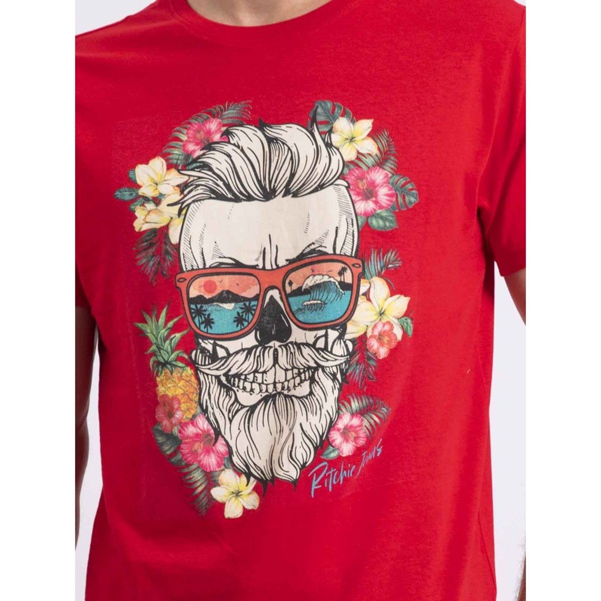 T-shirt Col Rond Nopiluca rouge, RITCHIE